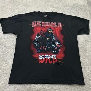 Vintage 1994 Hank Williams Jr black concert t shirt single stitch size xl new